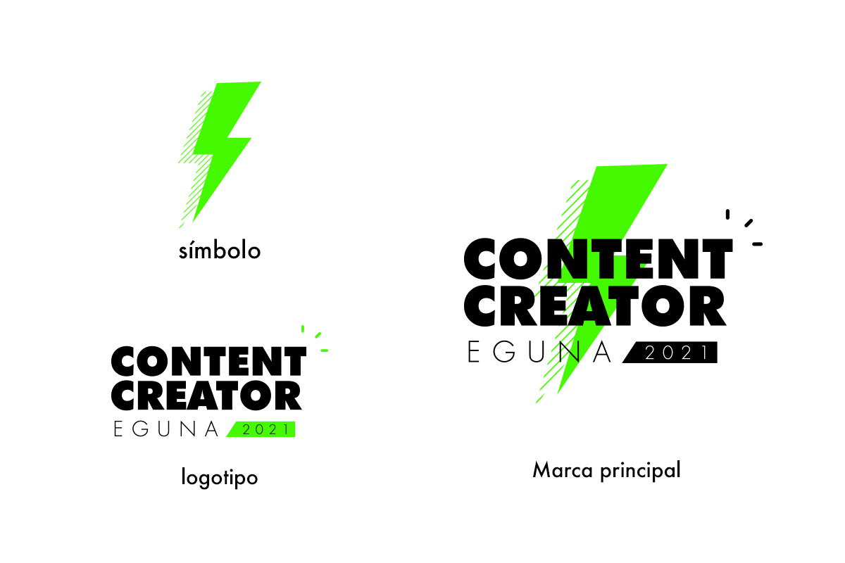  Símbolo + logotipo de Content Creator Eguna 2021