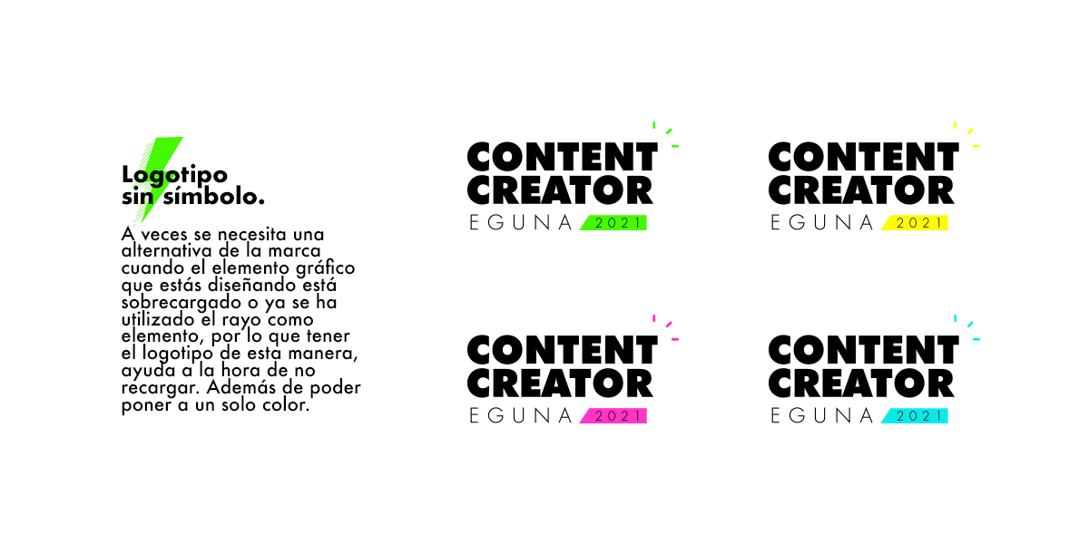 Logotipo sin símbolo de Content Creator Eguna 2021