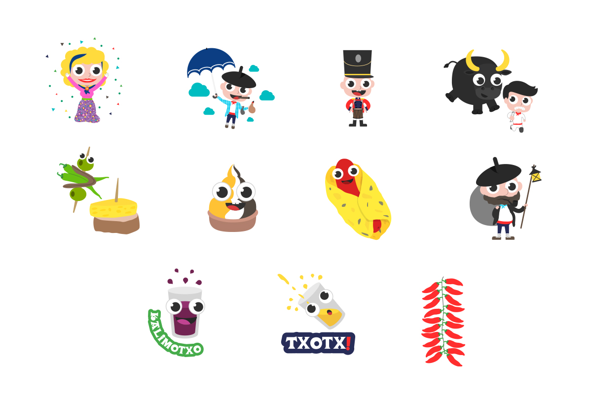 Iconos de fiesta Euskalmoji