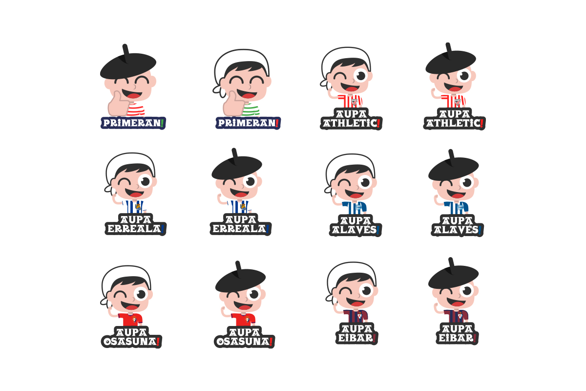 Iconos de fútbol del País Vasco Euskalmoji