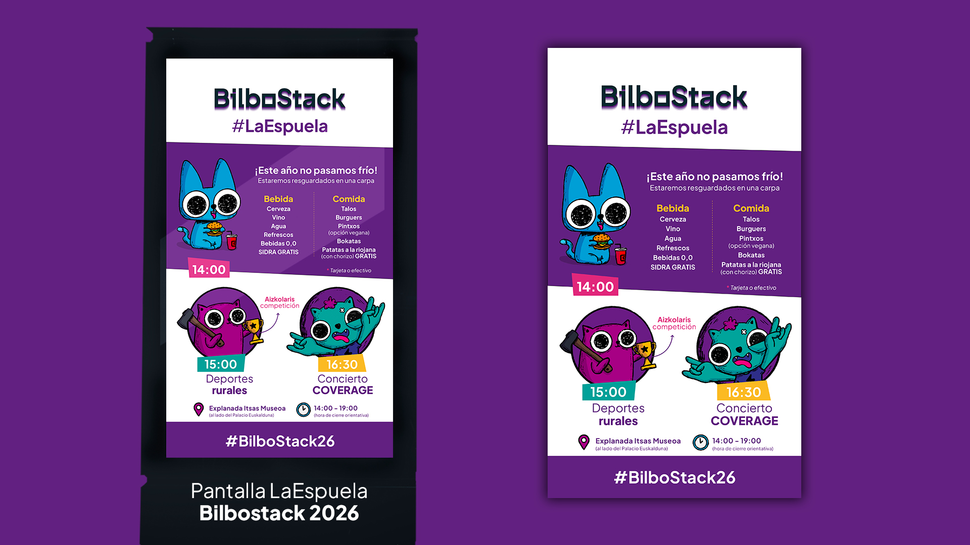 Pantalla interior en el Euskalduna de #LaEspuela, post-evento Bilbostack 2025